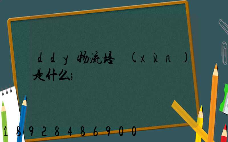 ddy物流培訓(xùn)是什么
