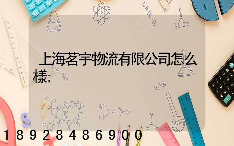 上海茗宇物流有限公司怎么樣