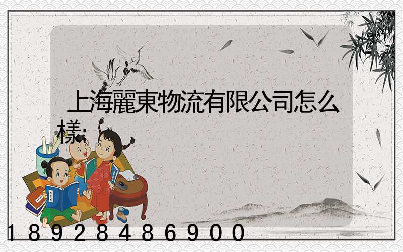 上海麗東物流有限公司怎么樣
