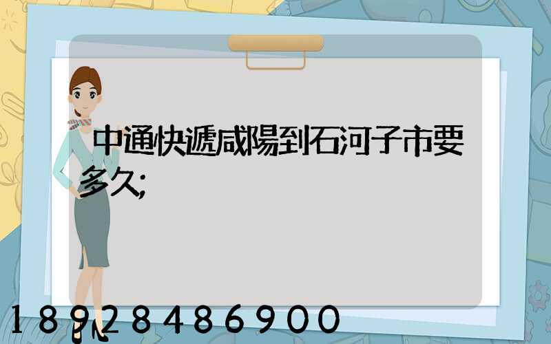 中通快遞咸陽到石河子市要多久