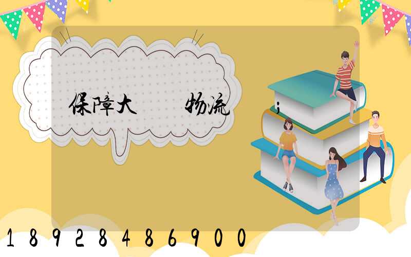 保障大飛機物流運輸