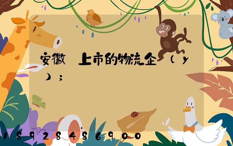 安徽沒上市的物流企業(yè)