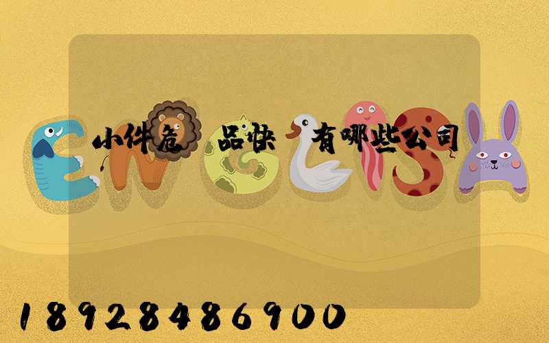 小件危險品快遞有哪些公司