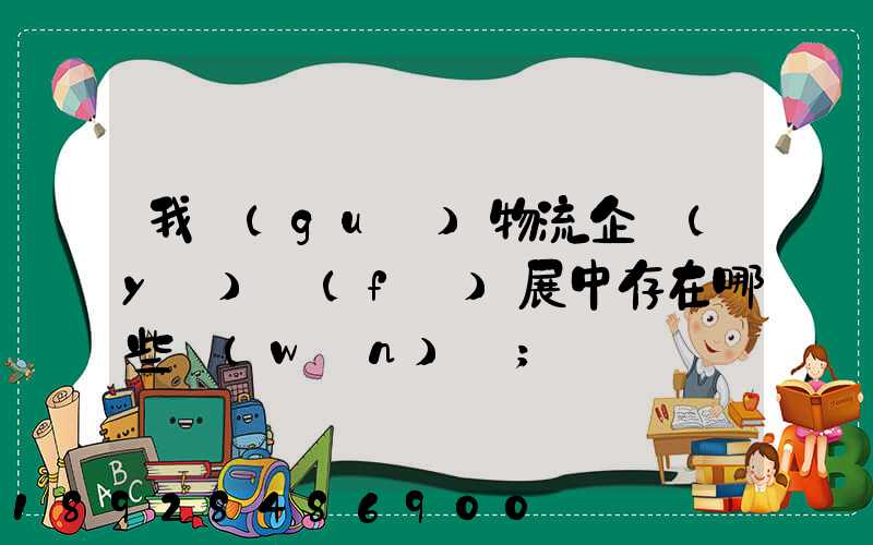 我國(guó)物流企業(yè)發(fā)展中存在哪些問(wèn)題