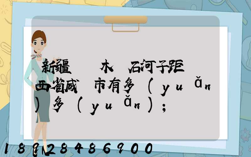 新疆烏魯木齊石河子距離陜西省咸陽市有多遠(yuǎn)多遠(yuǎn)
