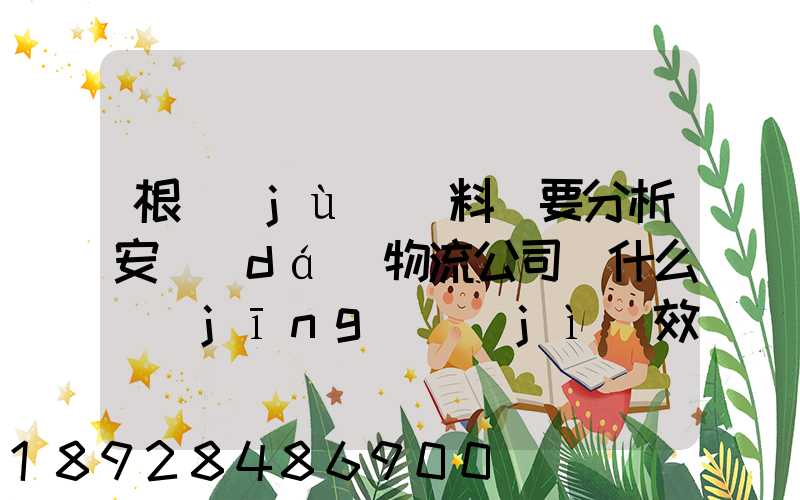 根據(jù)資料簡要分析安達(dá)物流公司為什么經(jīng)濟(jì)效益不明顯