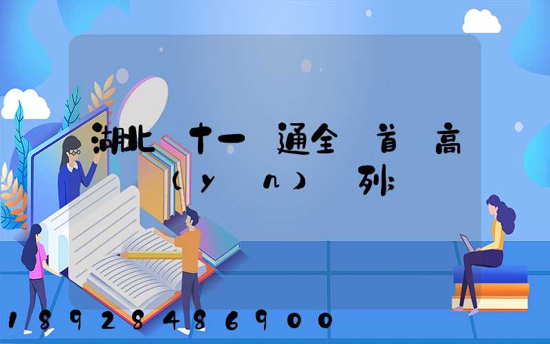 湖北雙十一開通全國首條高鐵貨運(yùn)專列