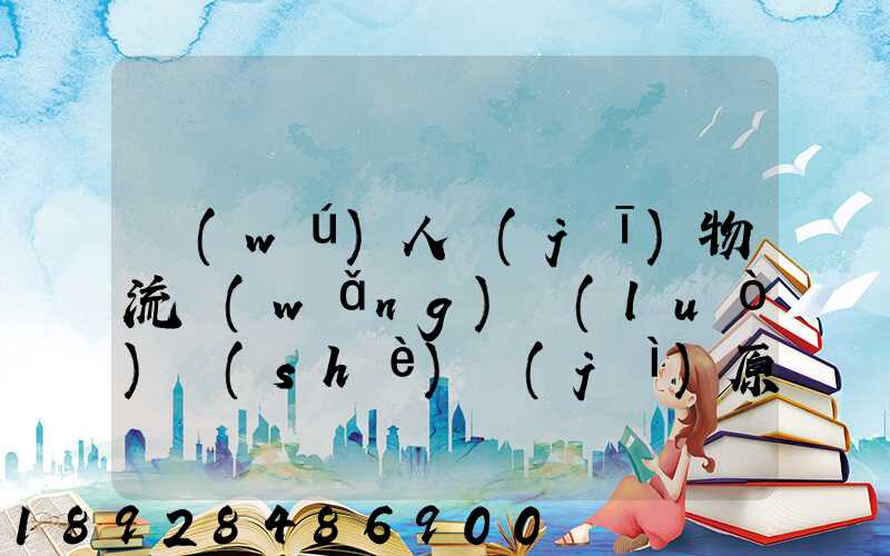 無(wú)人機(jī)物流網(wǎng)絡(luò)設(shè)計(jì)原理