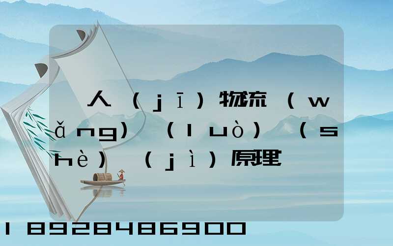 無人機(jī)物流網(wǎng)絡(luò)設(shè)計(jì)原理