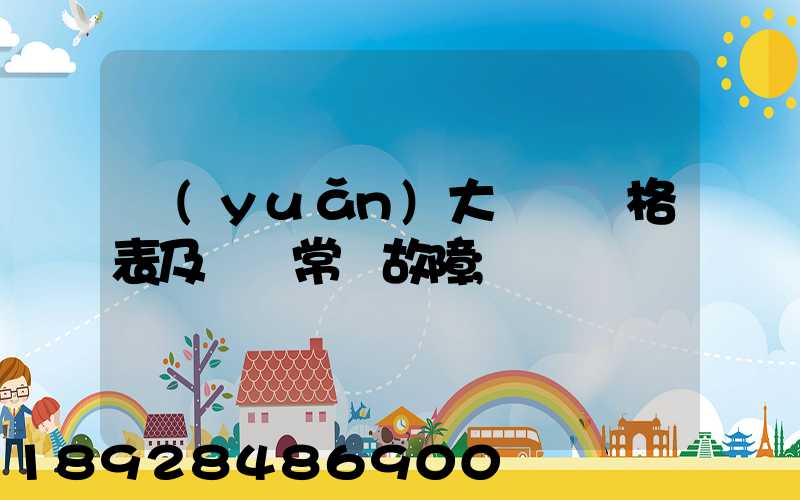 遠(yuǎn)大閥門價格表及閥門常見故障