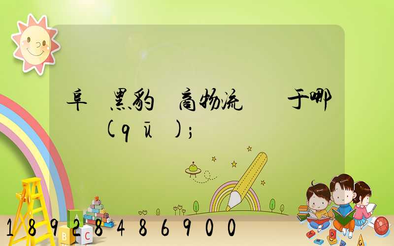 阜陽黑豹電商物流園屬于哪個區(qū)