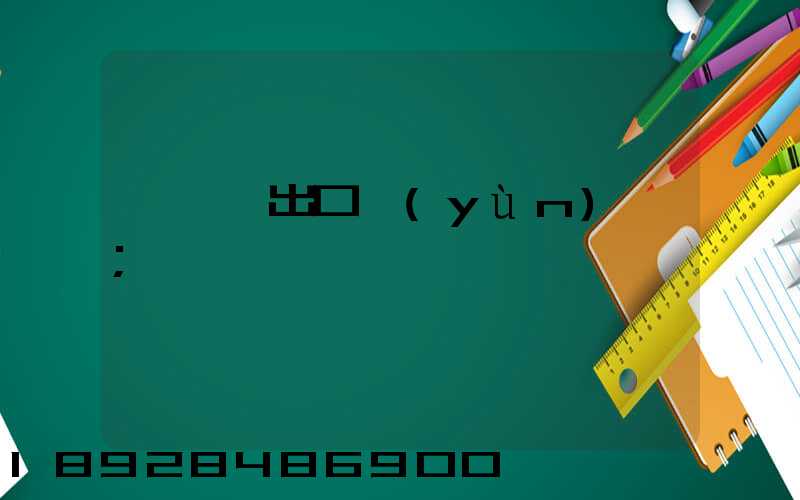 電動車出口運(yùn)輸